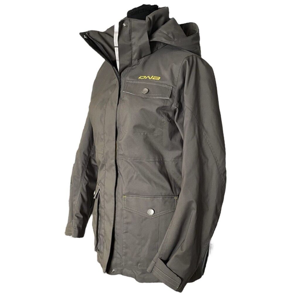 DNA DESCENTE NORTH AMERICA Hooded Gray Insulated Ski Snowboard Jacket Wo…